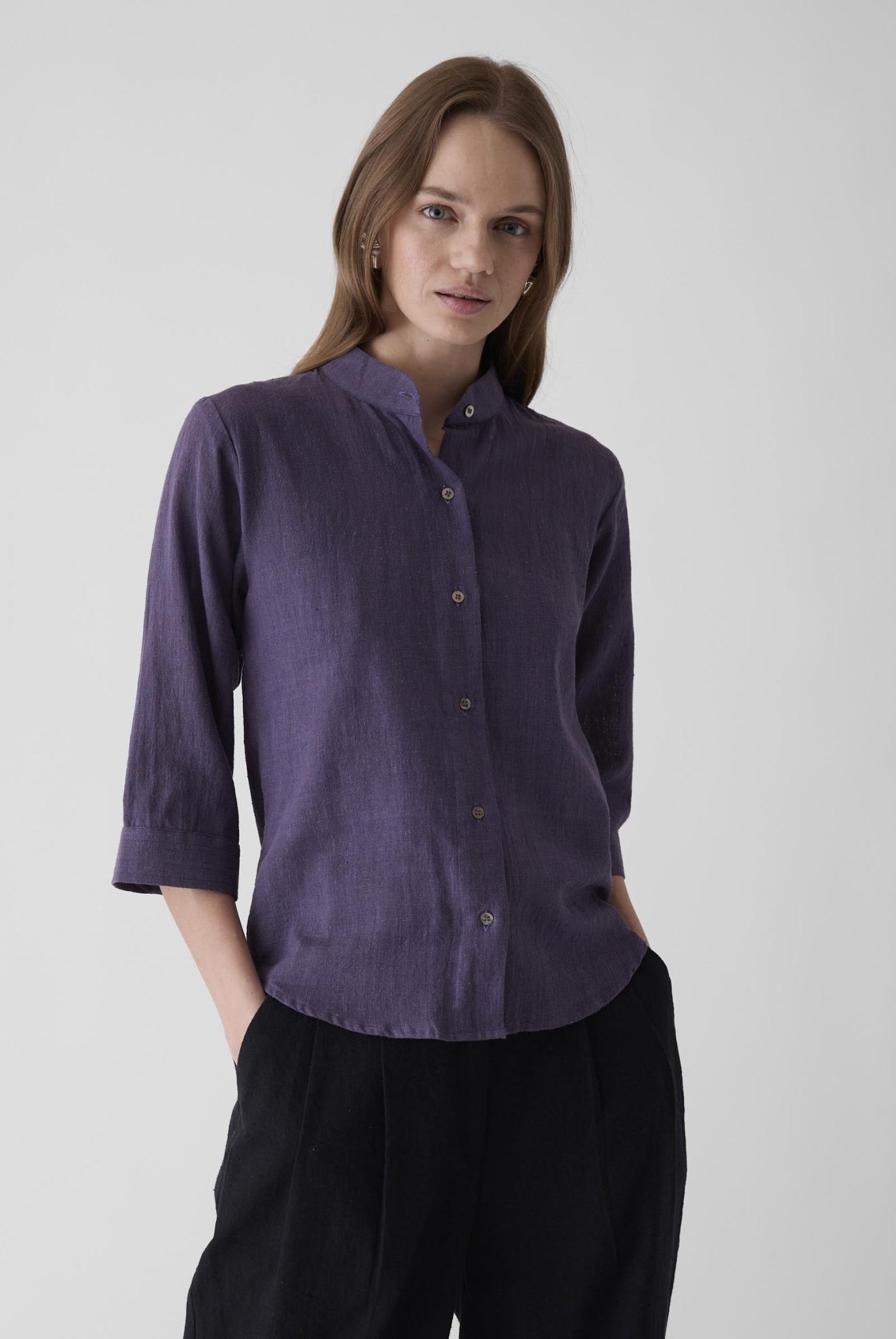 Women's Loose Sleeve Shirt - Plum Purple - CiceroniWomen ShirtsMareen