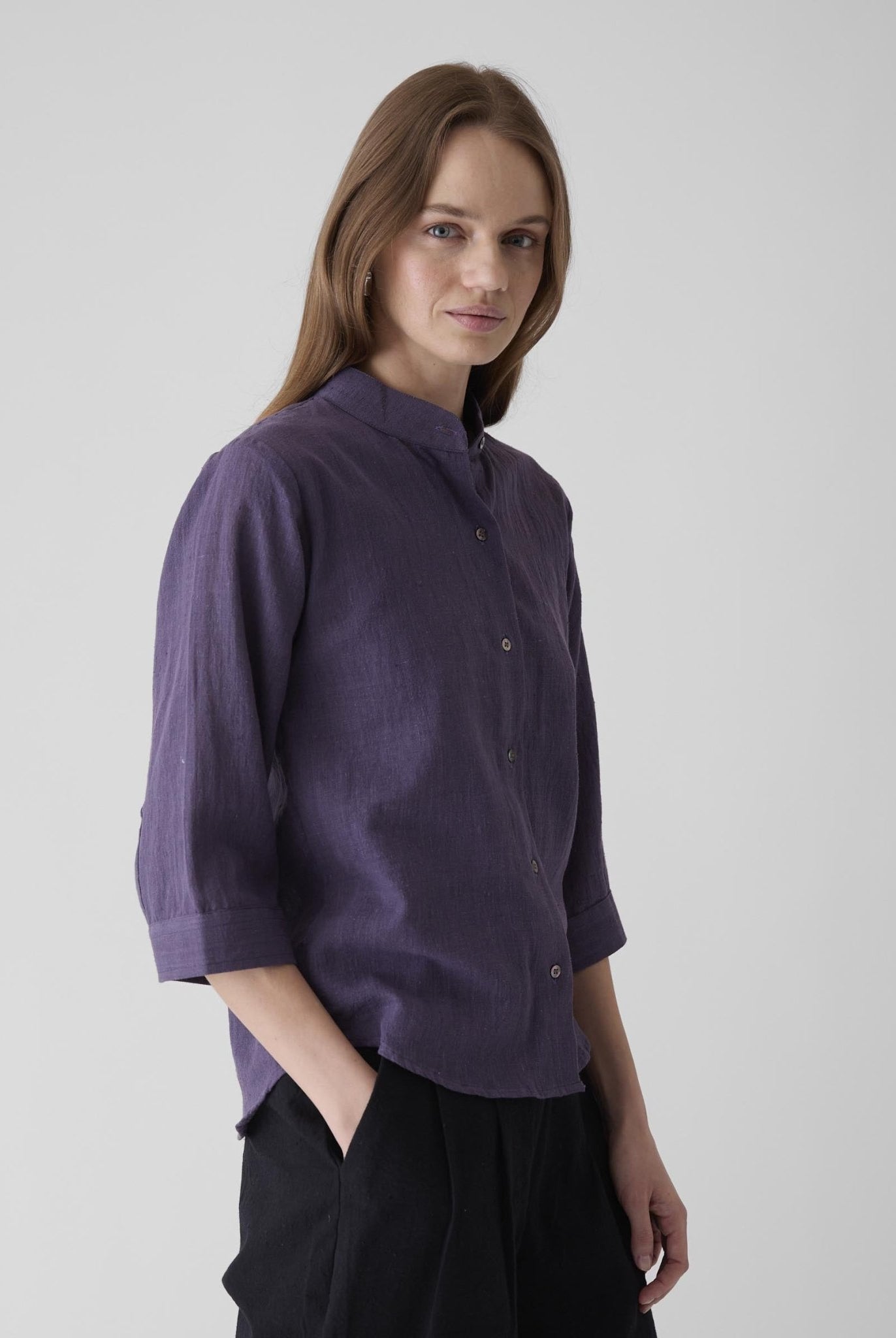 Women's Loose Sleeve Shirt - Plum Purple - CiceroniWomen ShirtsMareen