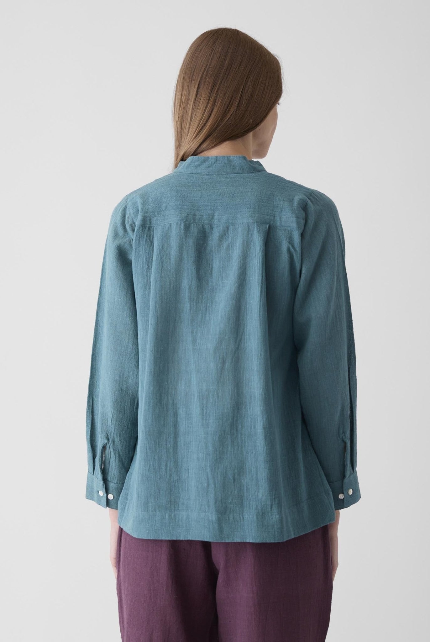 Women's Round Neck Shirt - Dark Cyan Blue - CiceroniWomen ShirtsMareen