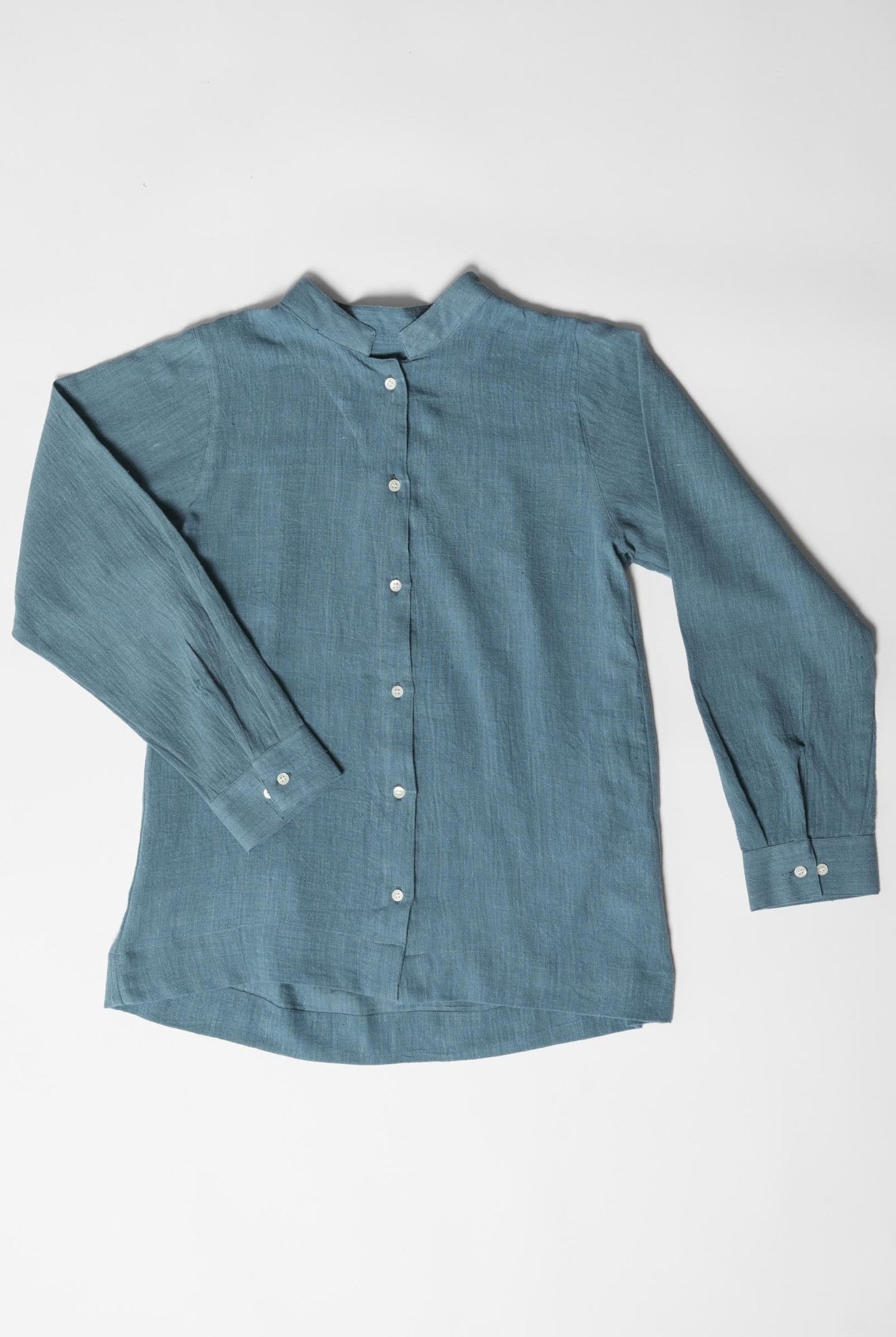 Women's Round Neck Shirt - Dark Cyan Blue - CiceroniWomen ShirtsMareen