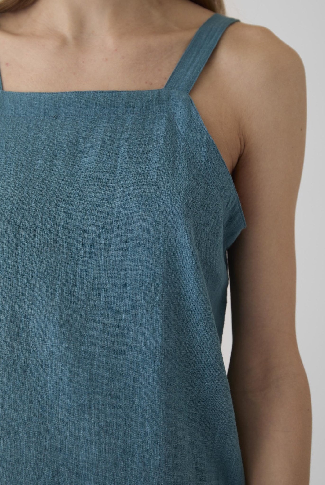 Women's Short Dress - Dark Cyan Blue - CiceroniDressesMareen