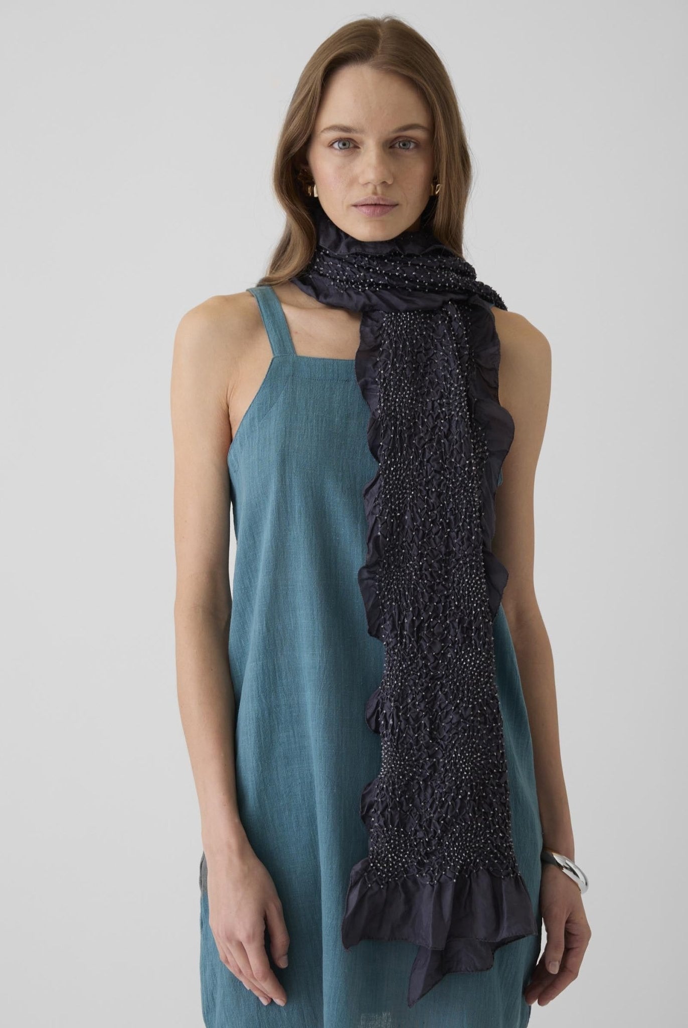 Women's Short Dress - Dark Cyan Blue - CiceroniDressesMareen