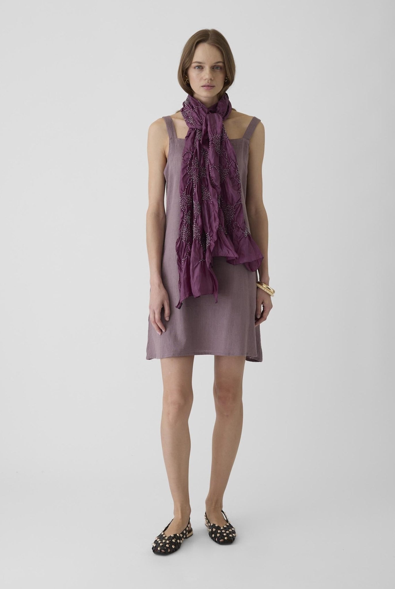 Women's Short Dress - Mauve Purple - CiceroniDressesMareen