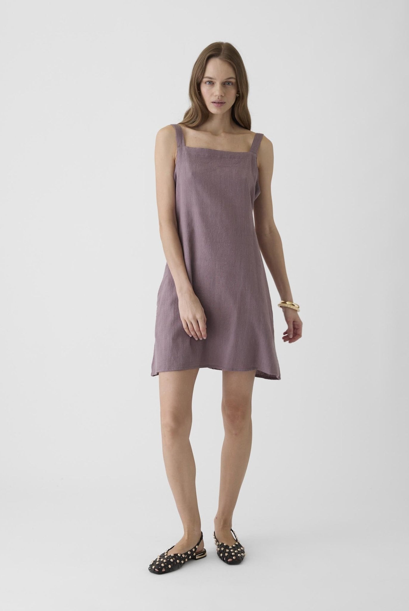 Women's Short Dress - Mauve Purple - CiceroniDressesMareen