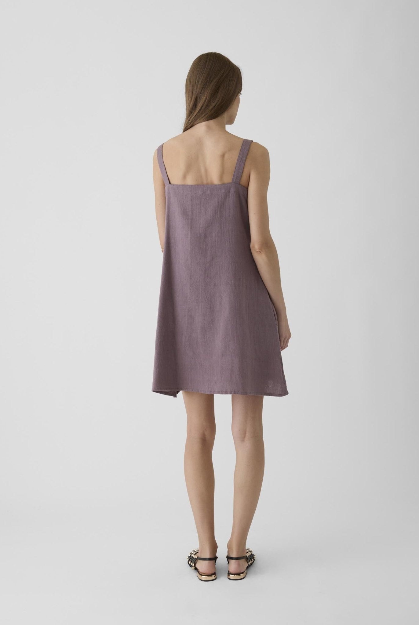 Women's Short Dress - Mauve Purple - CiceroniDressesMareen