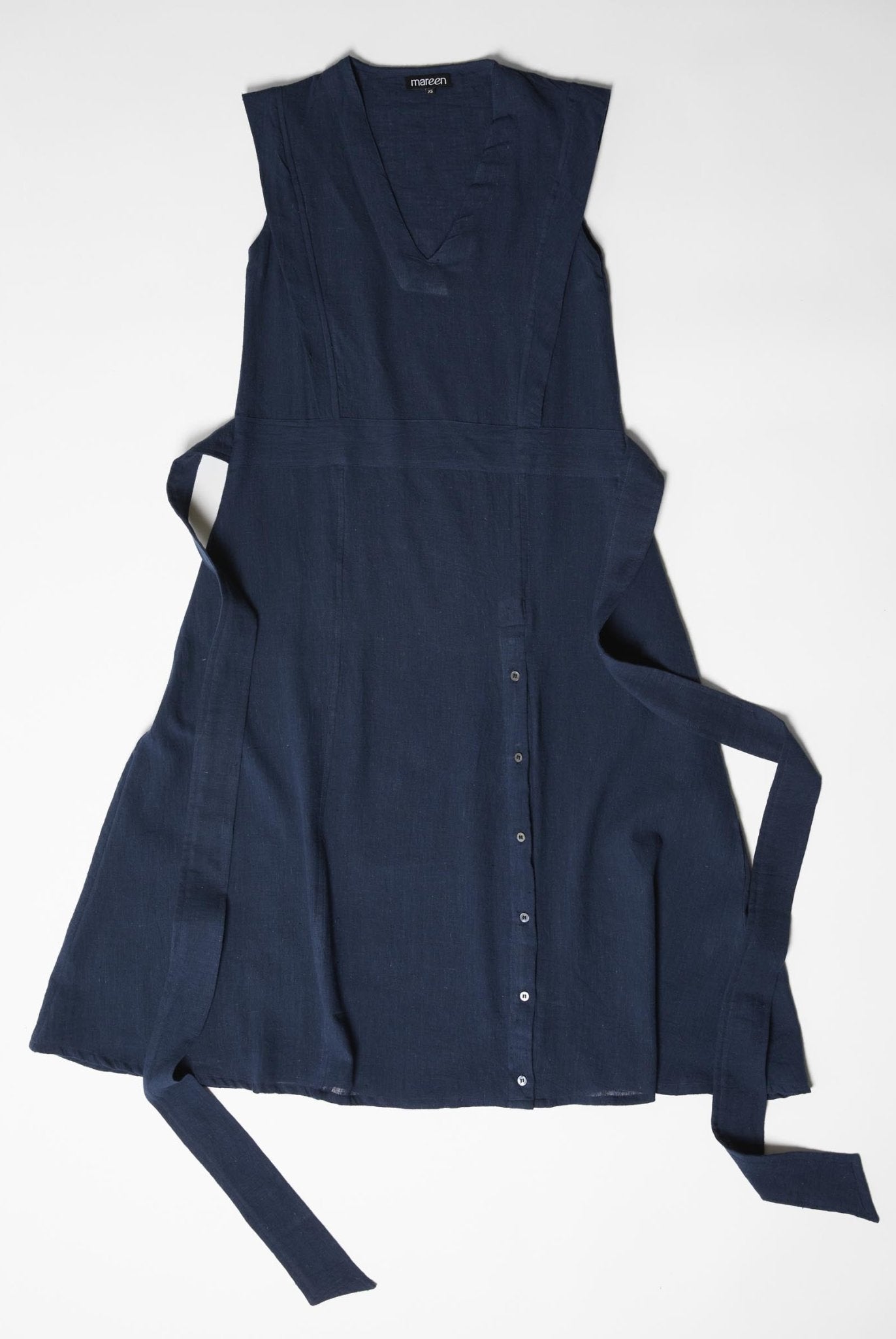 Women's Slit Dress - Navy Blue - CiceroniDressesMareen