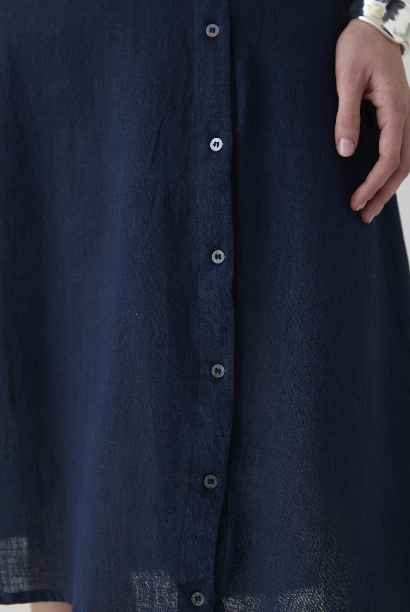 Women's Slit Dress - Navy Blue - CiceroniDressesMareen