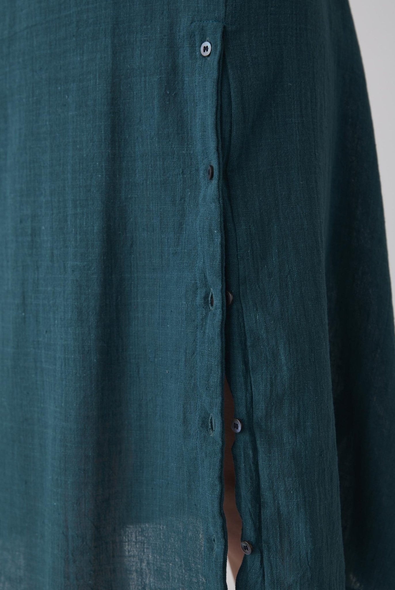 Women's Slit Dress - Teal Green - CiceroniDressesMareen