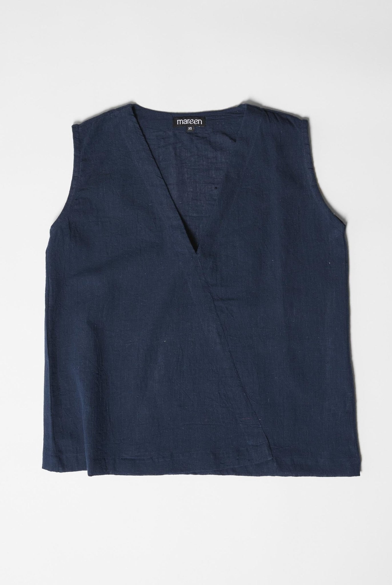 Women's V - Neck Crop Top - Navy Blue - CiceroniTopsMareen