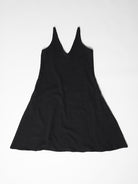 Women's V Neck Midi Dress - Black - CiceroniDressesMareen