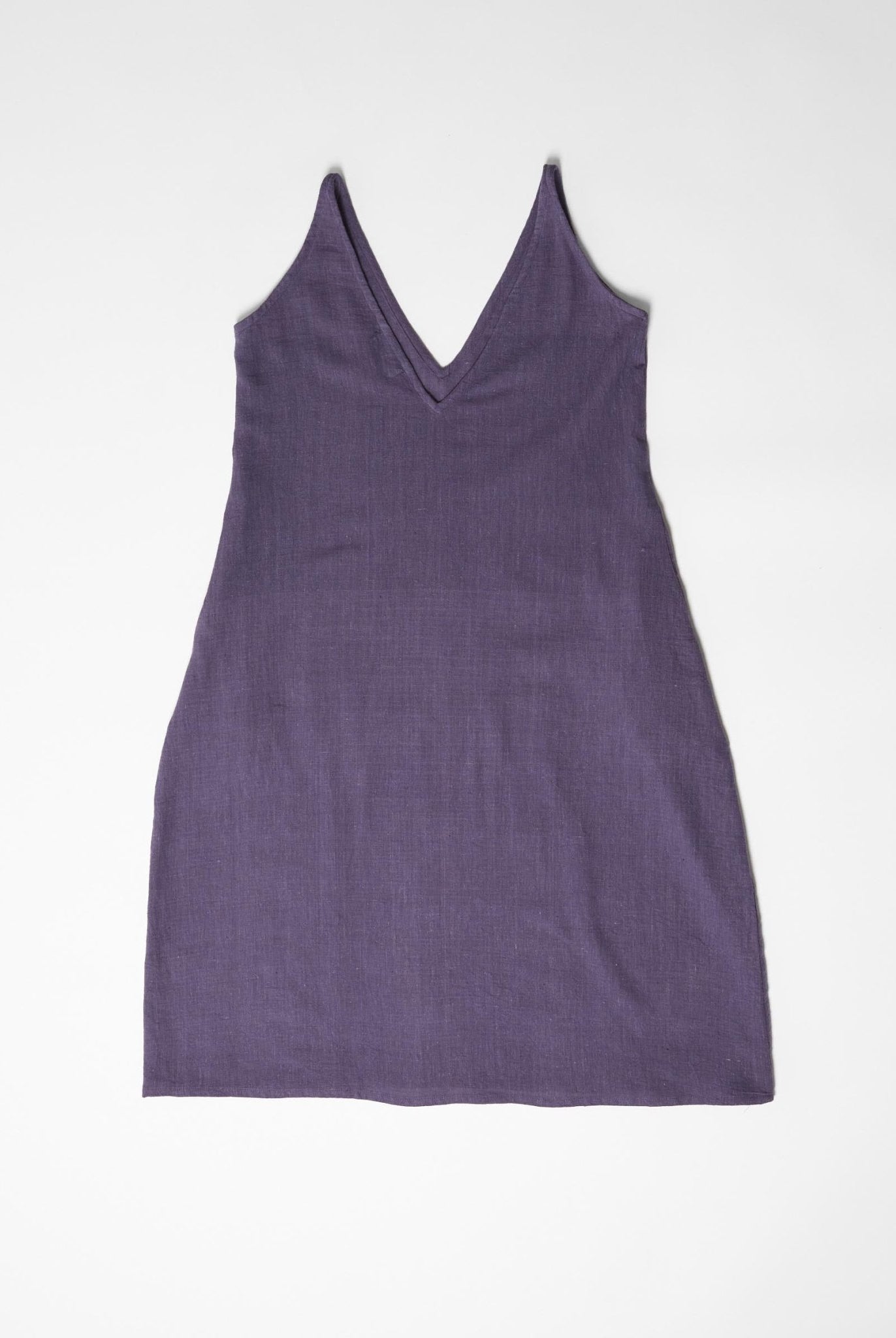 Women's V Neck Midi Dress - Plum Purple - CiceroniDressesMareen