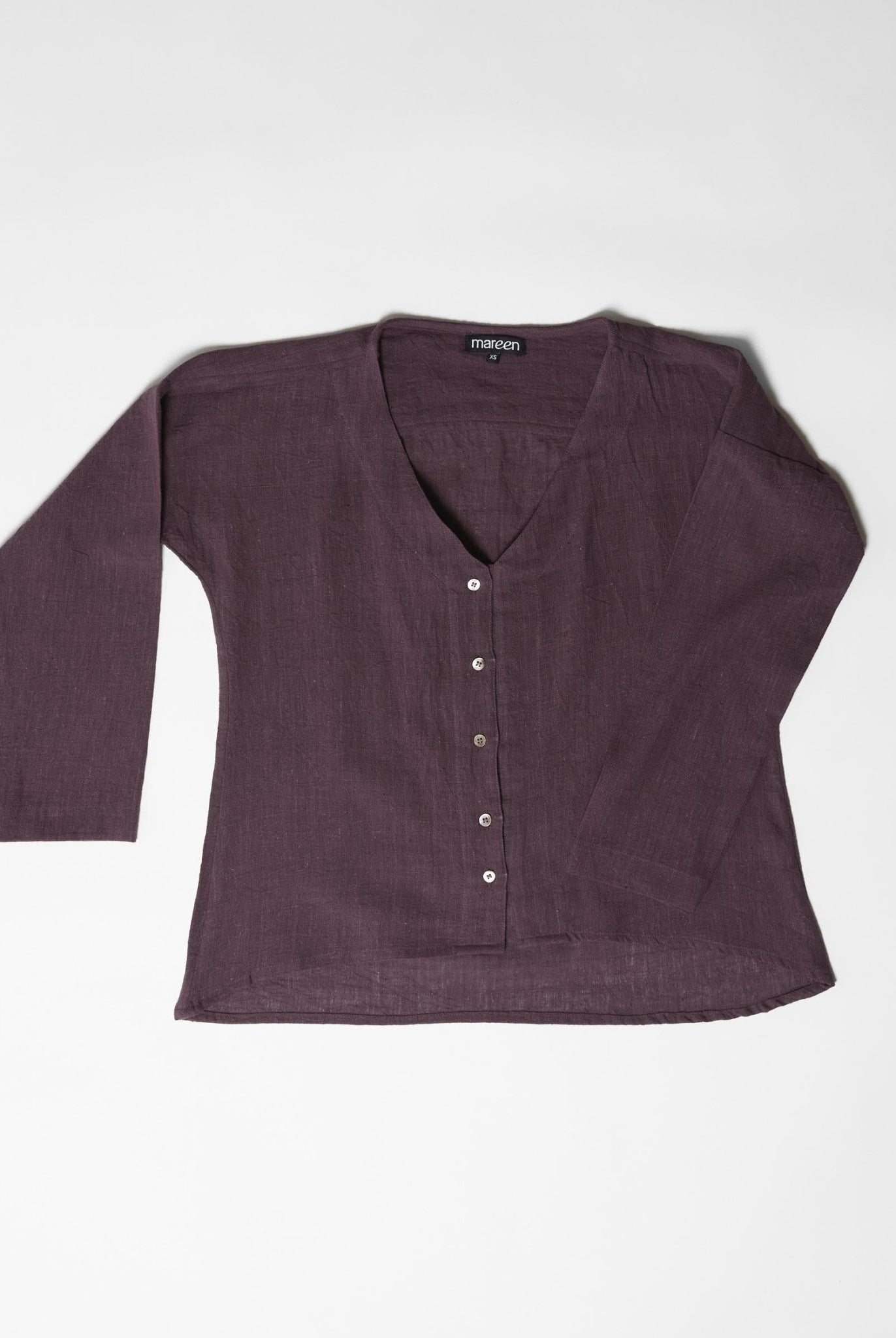 Women's V - Neck Shirt - Aubergine Purple - CiceroniWomen ShirtsMareen