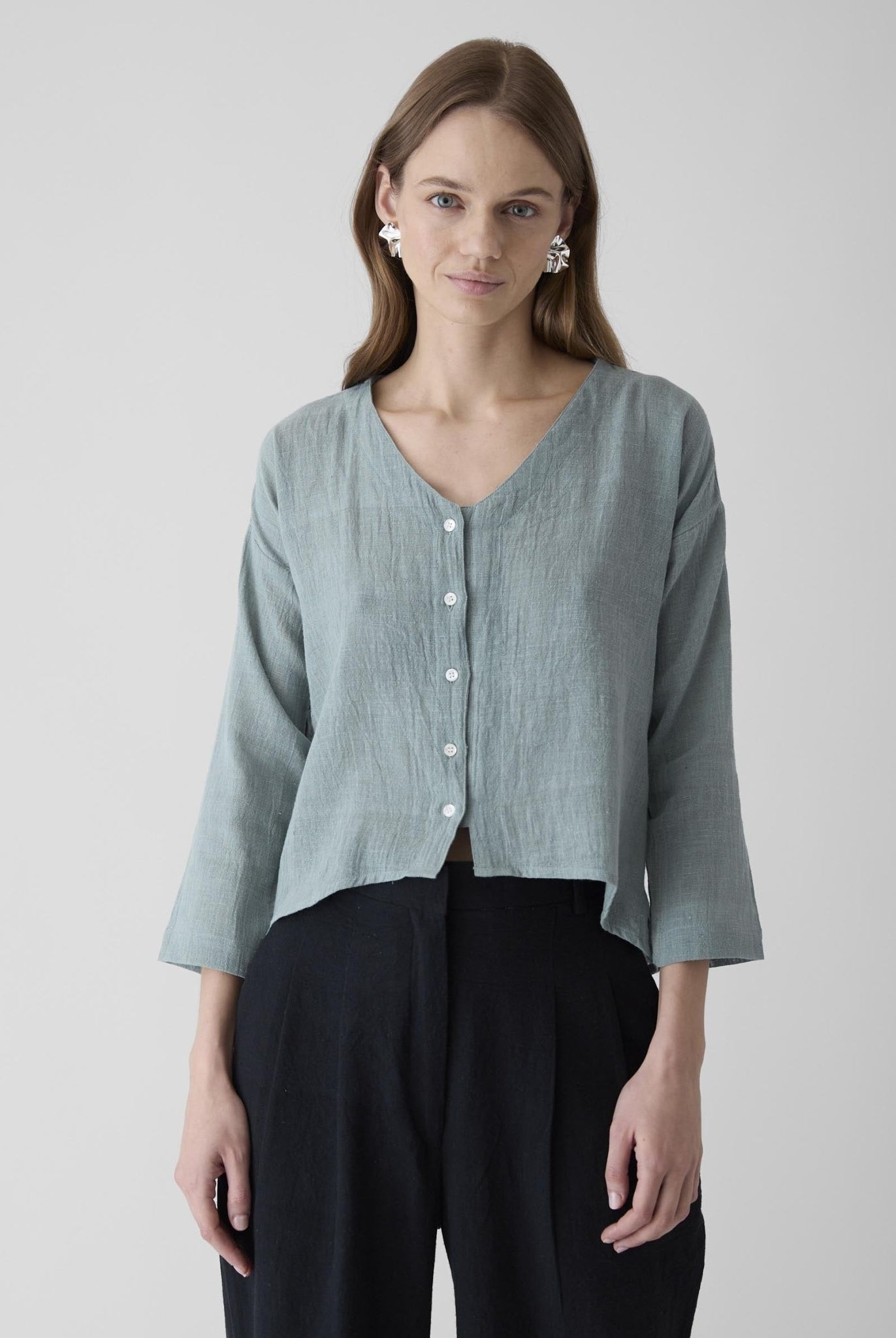 Women's V - Neck Shirt - Mint Green - CiceroniWomen ShirtsMareen