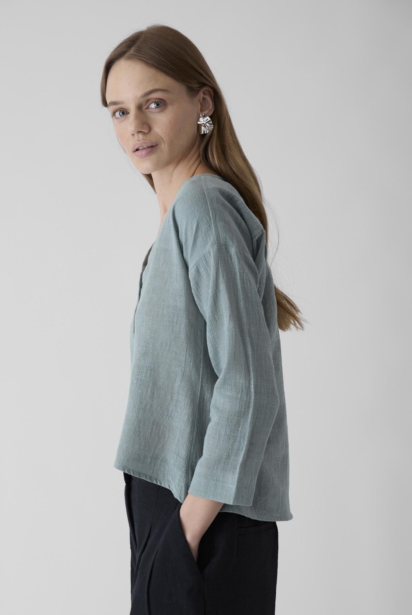 Women's V - Neck Shirt - Mint Green - CiceroniWomen ShirtsMareen