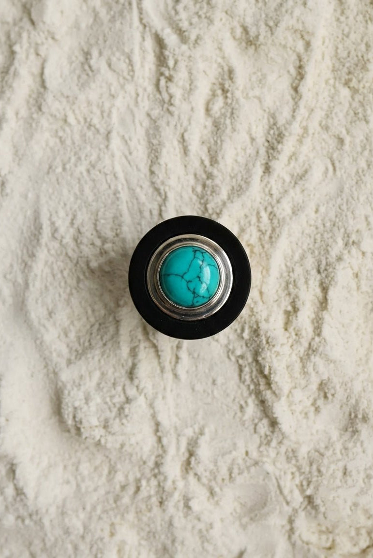 Wooden Turquoise Ring - CiceroniRingUnbent