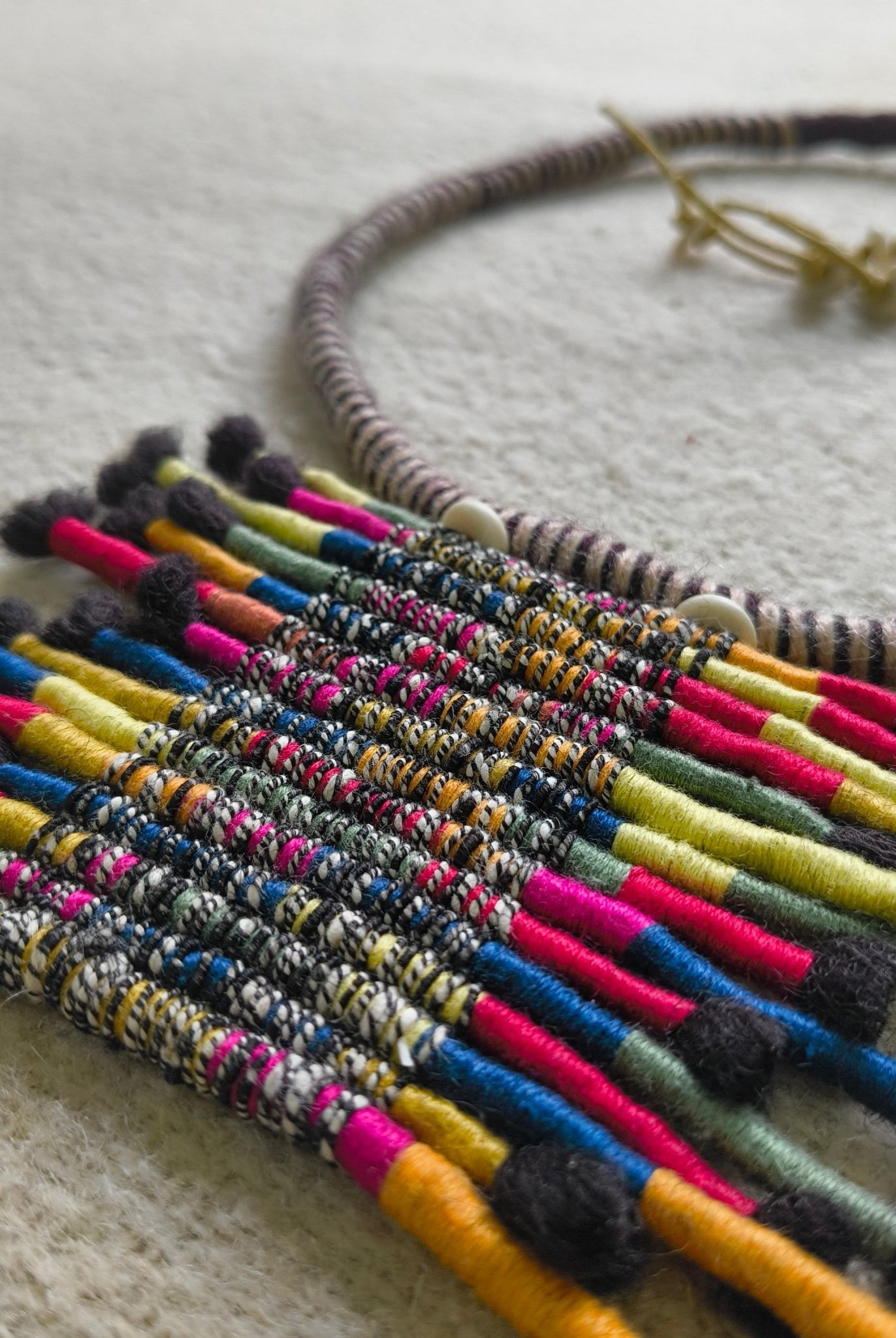 Woven Horizon Necklace - Multicolor - CiceroniNeckpieceBandish