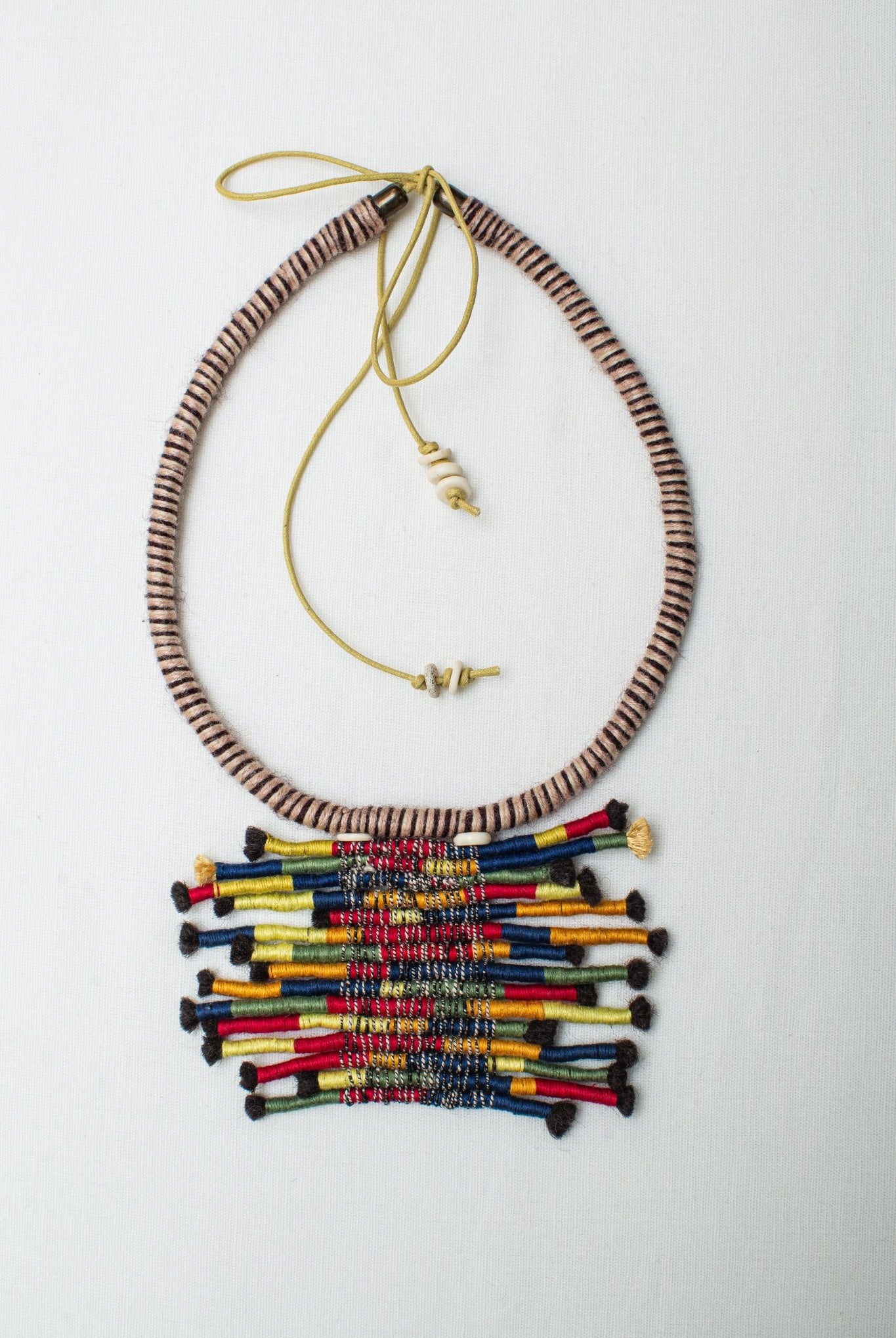 Woven Horizon Necklace - Multicolor - CiceroniNeckpieceBandish