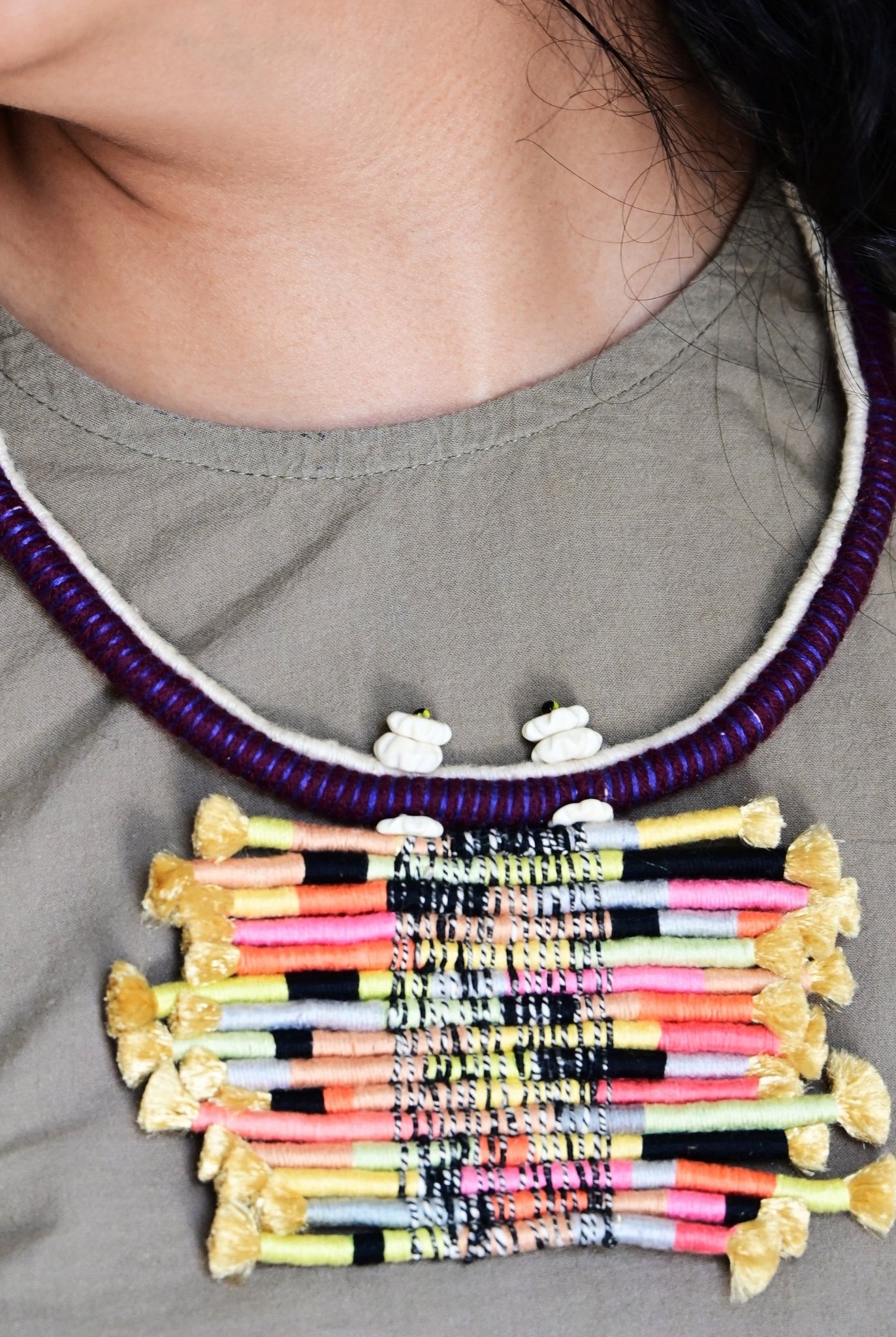 Woven Horizon Necklace - CiceroniNeckpieceBandish