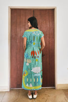 Wrap Dress In Chetti Green - CiceroniDressesNIKYTA