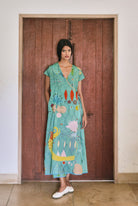 Wrap Dress In Chetti Green - CiceroniDressesNIKYTA