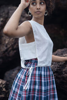 Wrap Skirt Set - Blue and White - CiceroniSkirt SetRAAS Life