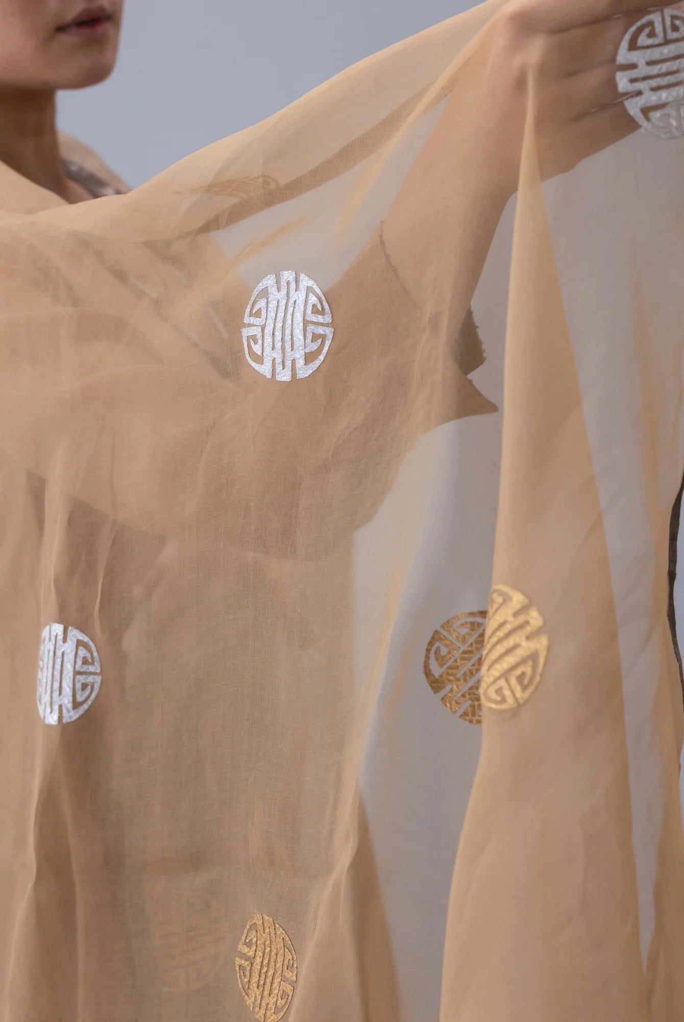 Yarkyi Beige Dupatta - CiceroniDupattaShades of India