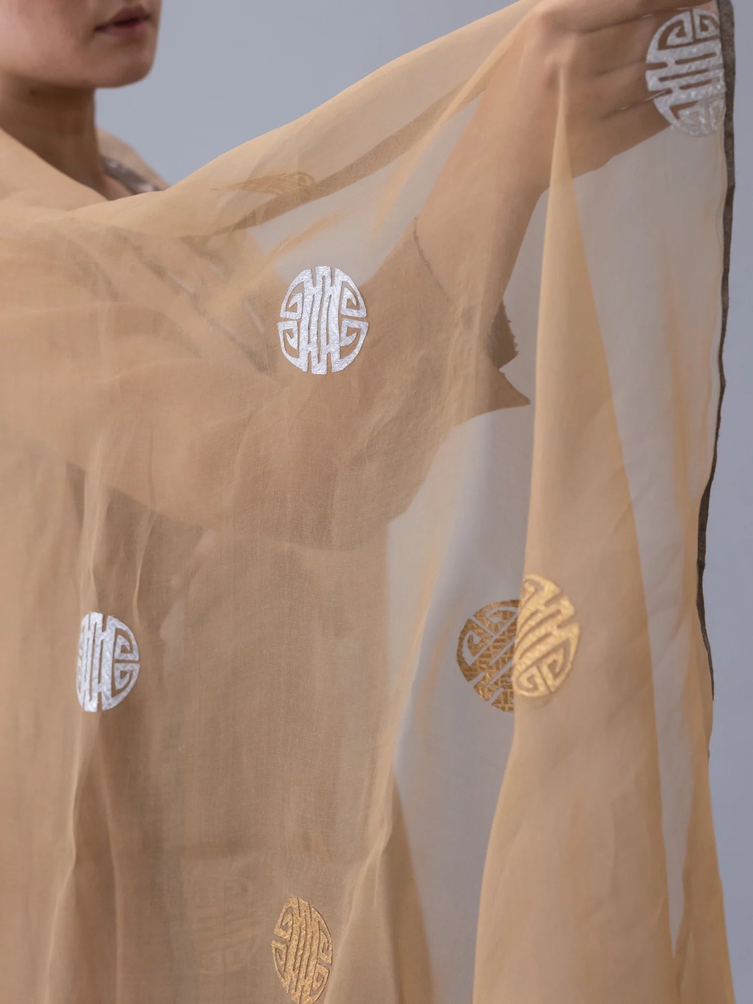 Yarkyi Beige Dupatta - CiceroniDupattaShades of India