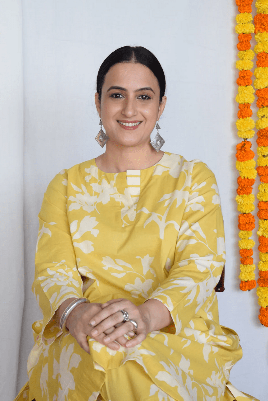 Yellow Floral Co - ord Set - CiceroniKurta Set, Everyday WearHouse of Moxa