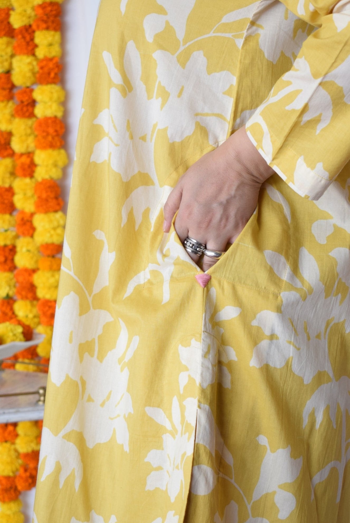 Yellow Floral Co - ord Set - CiceroniKurta Set, Everyday WearHouse of Moxa