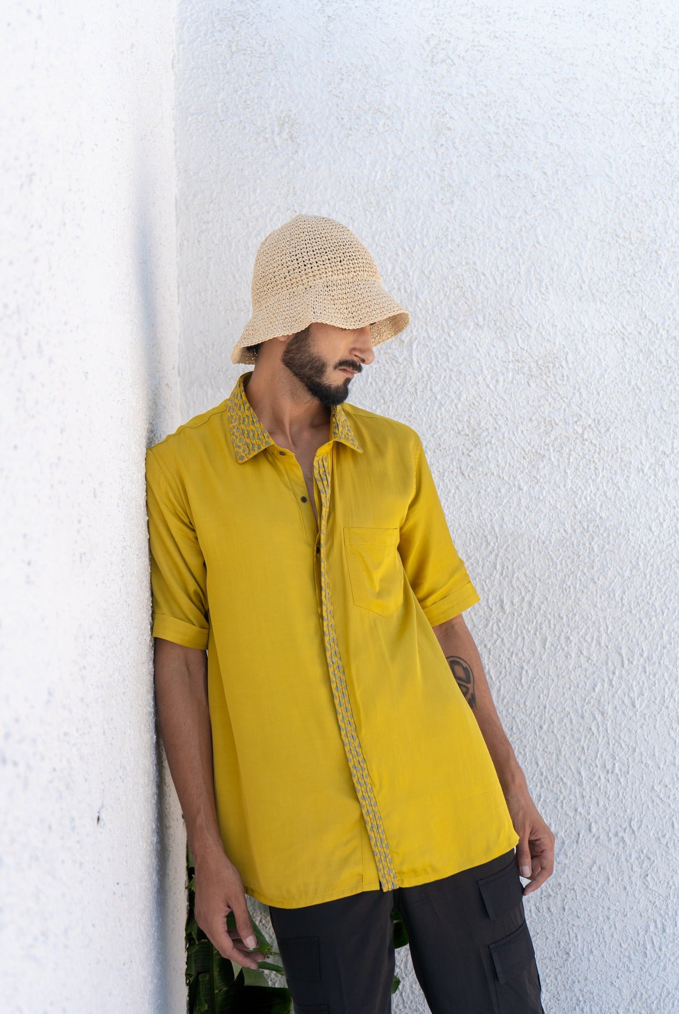 Yellow - Green Braid Shirt - CiceroniShirtsNeora