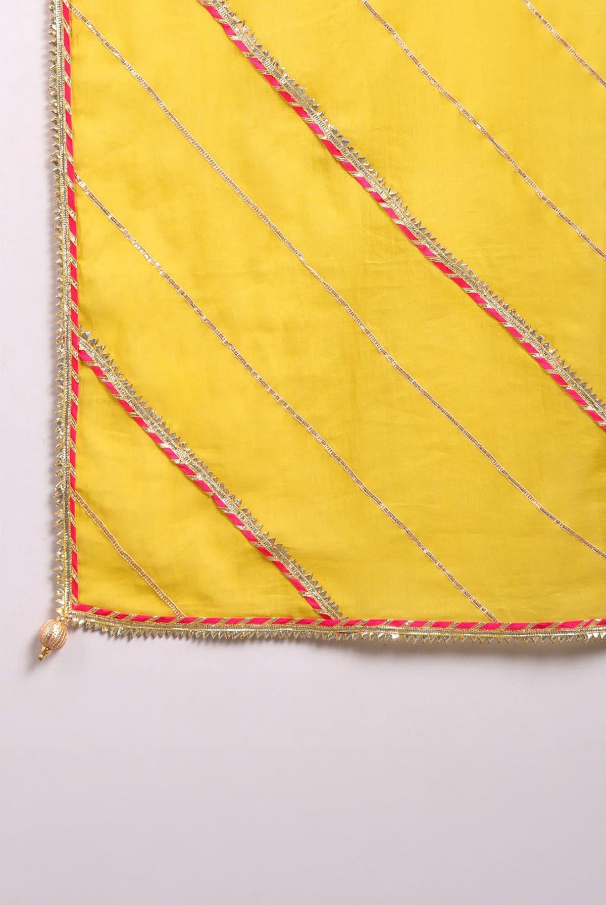 Yellow Jodha Anarkali Sharara Set - CiceroniKurta Set, Festive WearOmaana