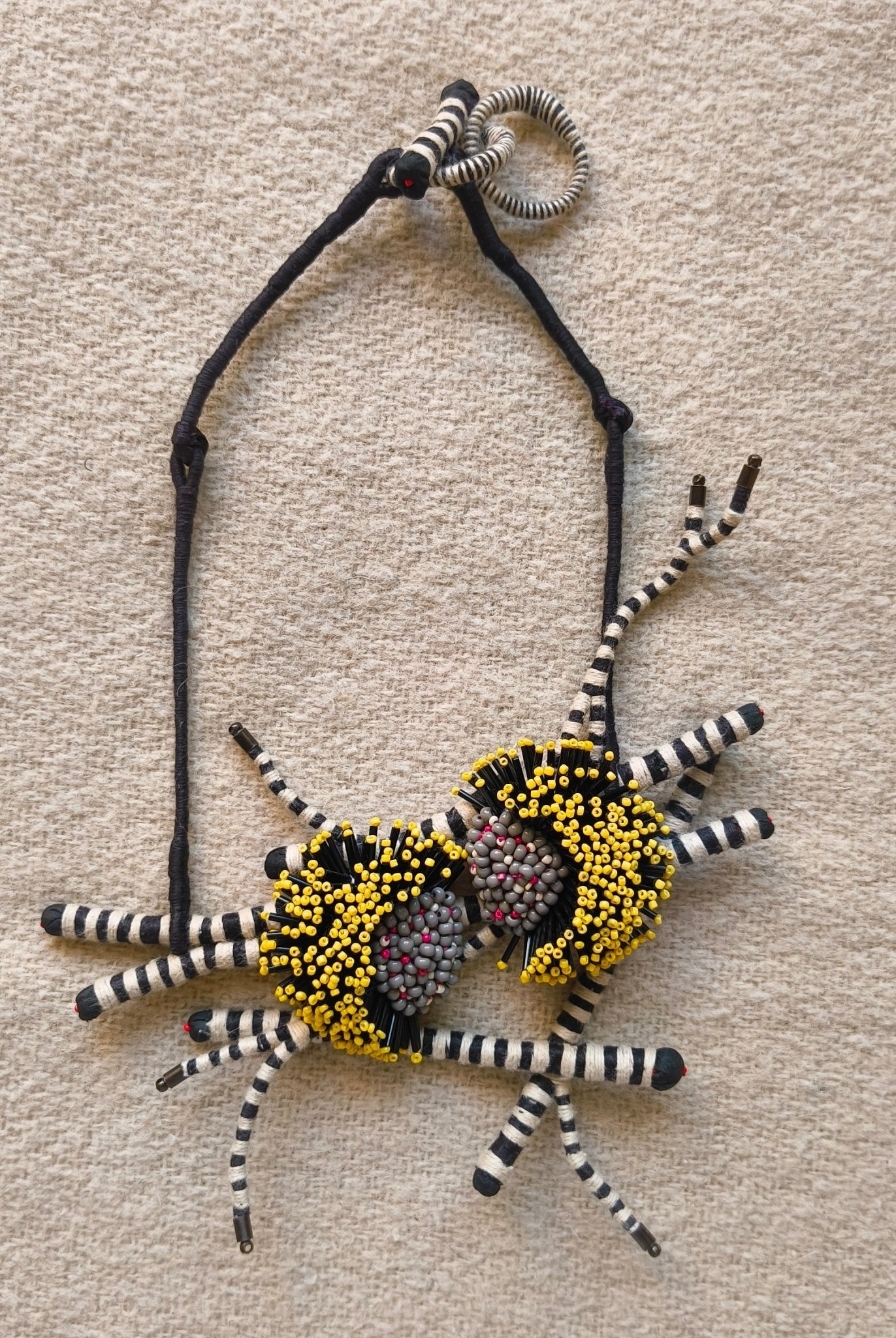 Yellow Wildflower Statement Necklace - CiceroniNeckpieceBandish