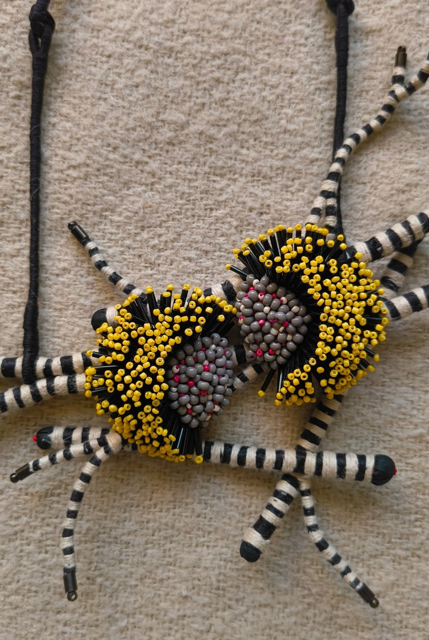Yellow Wildflower Statement Necklace - CiceroniNeckpieceBandish