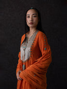 Yudron Orange Kurta - CiceroniKurta Set, Festive WearShades of India