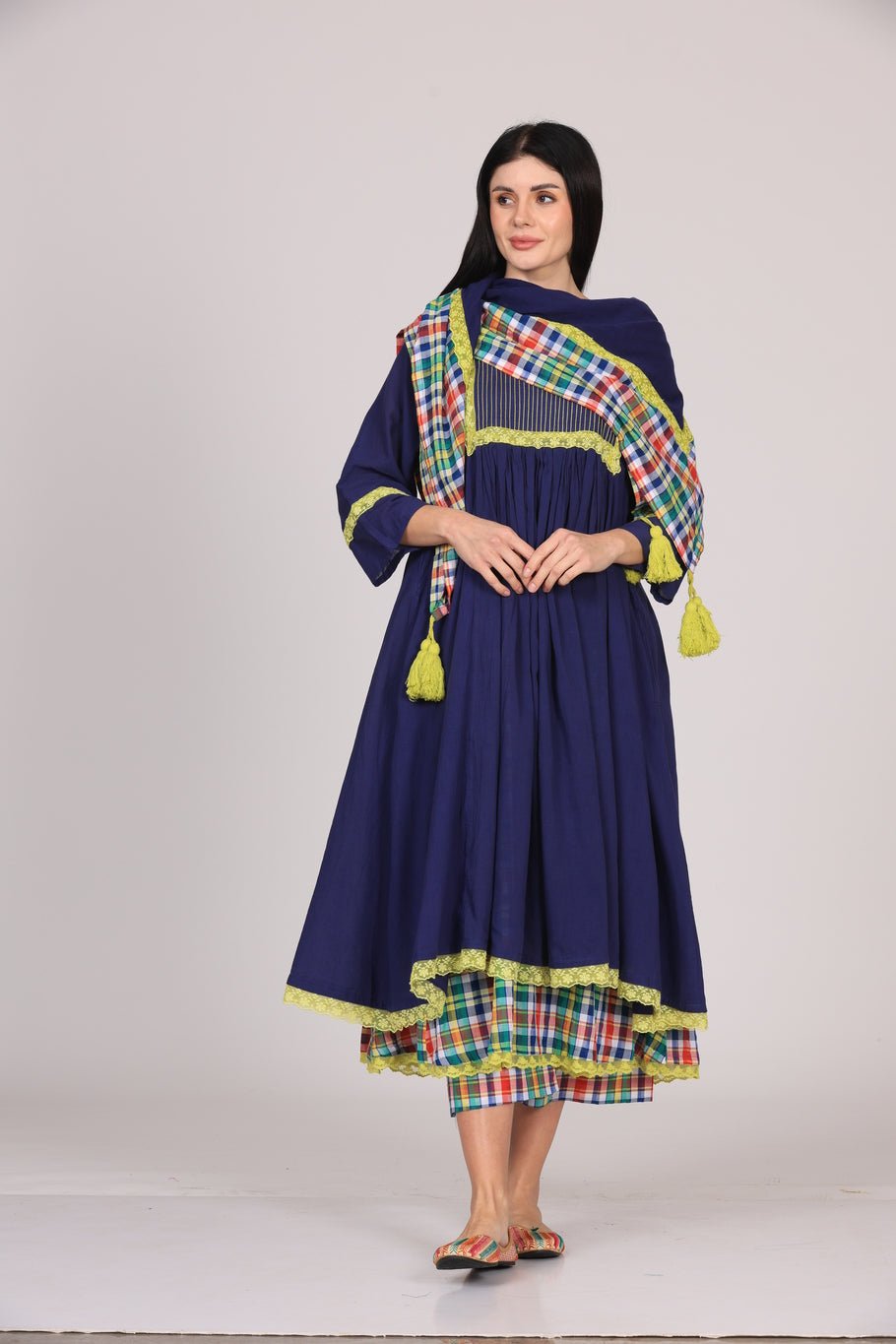 Zaara Dress Set - Navy Blue - CiceroniKurta Set, Everyday WearSheetal Joshi Verma