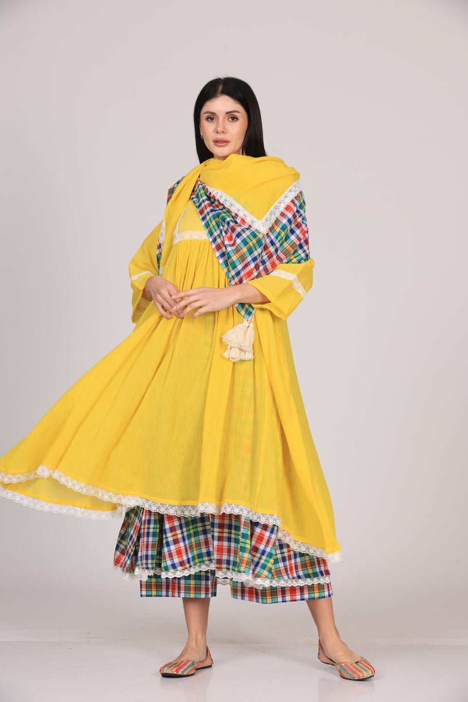 Zaara Dress Set - Yellow - CiceroniKurta Set, Everyday WearSheetal Joshi Verma