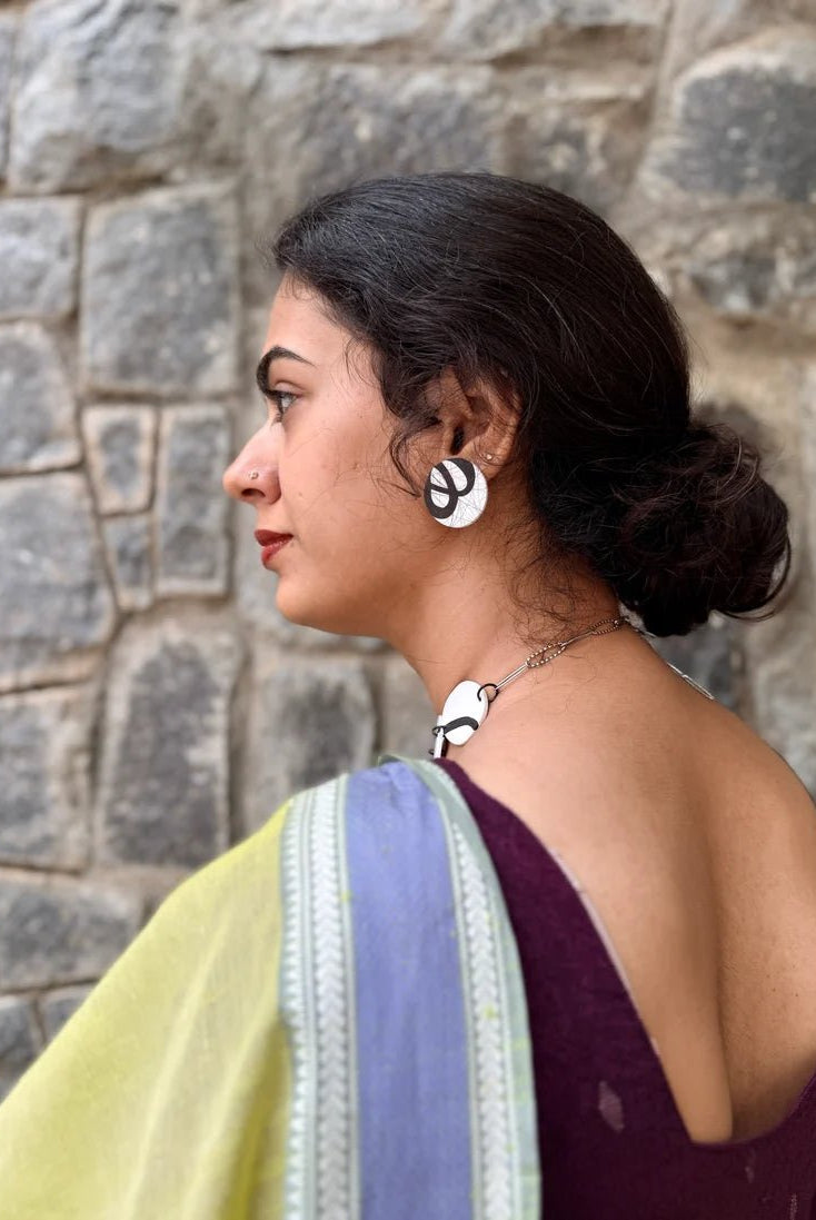 Zen Studs - White - CiceroniEarringsColoured Ears