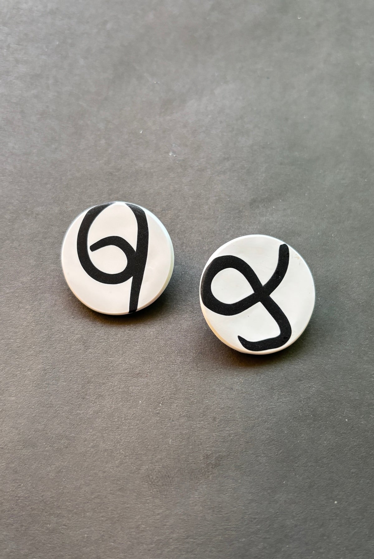 Zen Studs - White - CiceroniEarringsColoured Ears