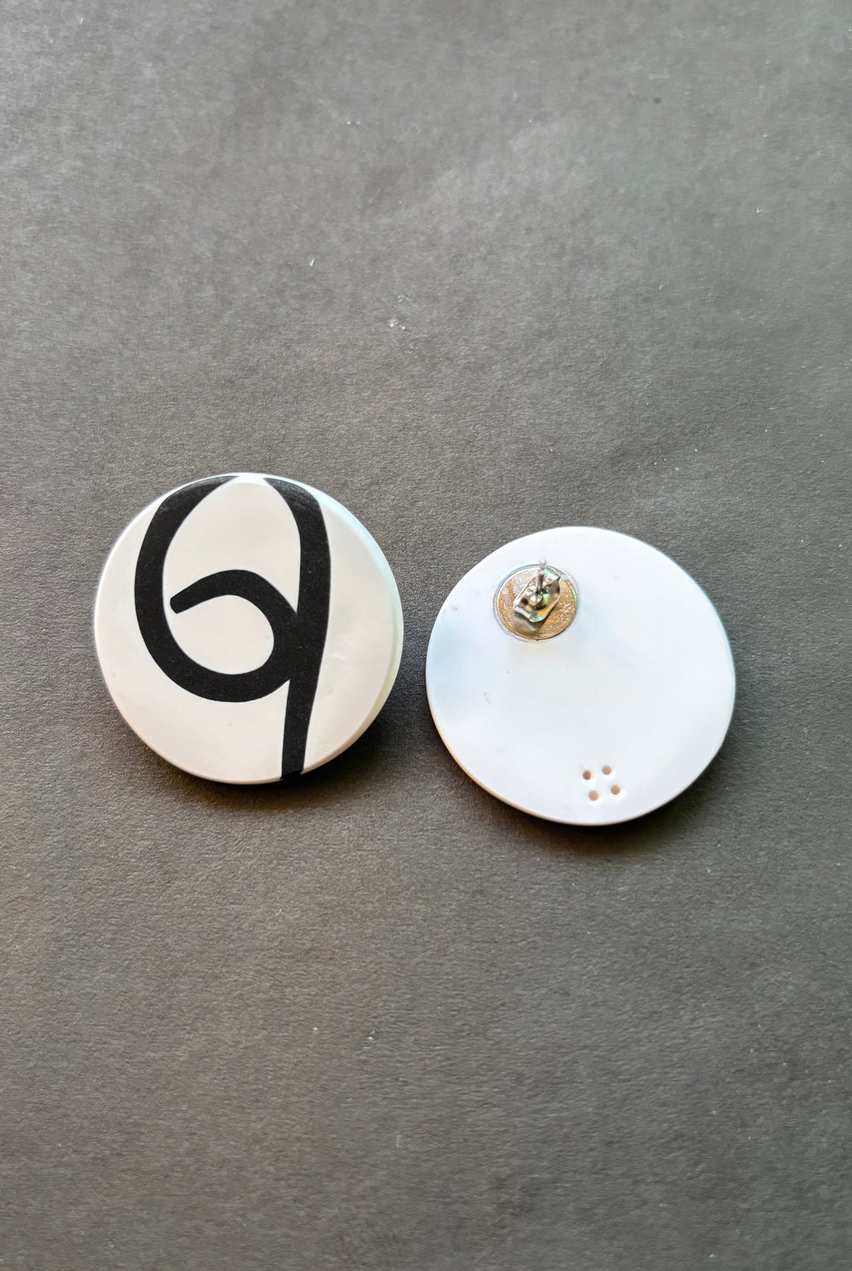Zen Studs - White - CiceroniEarringsColoured Ears