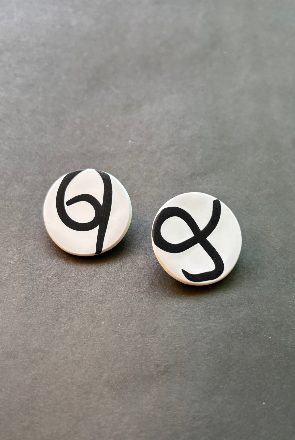 Zen Studs - White - CiceroniEarringsColoured Ears