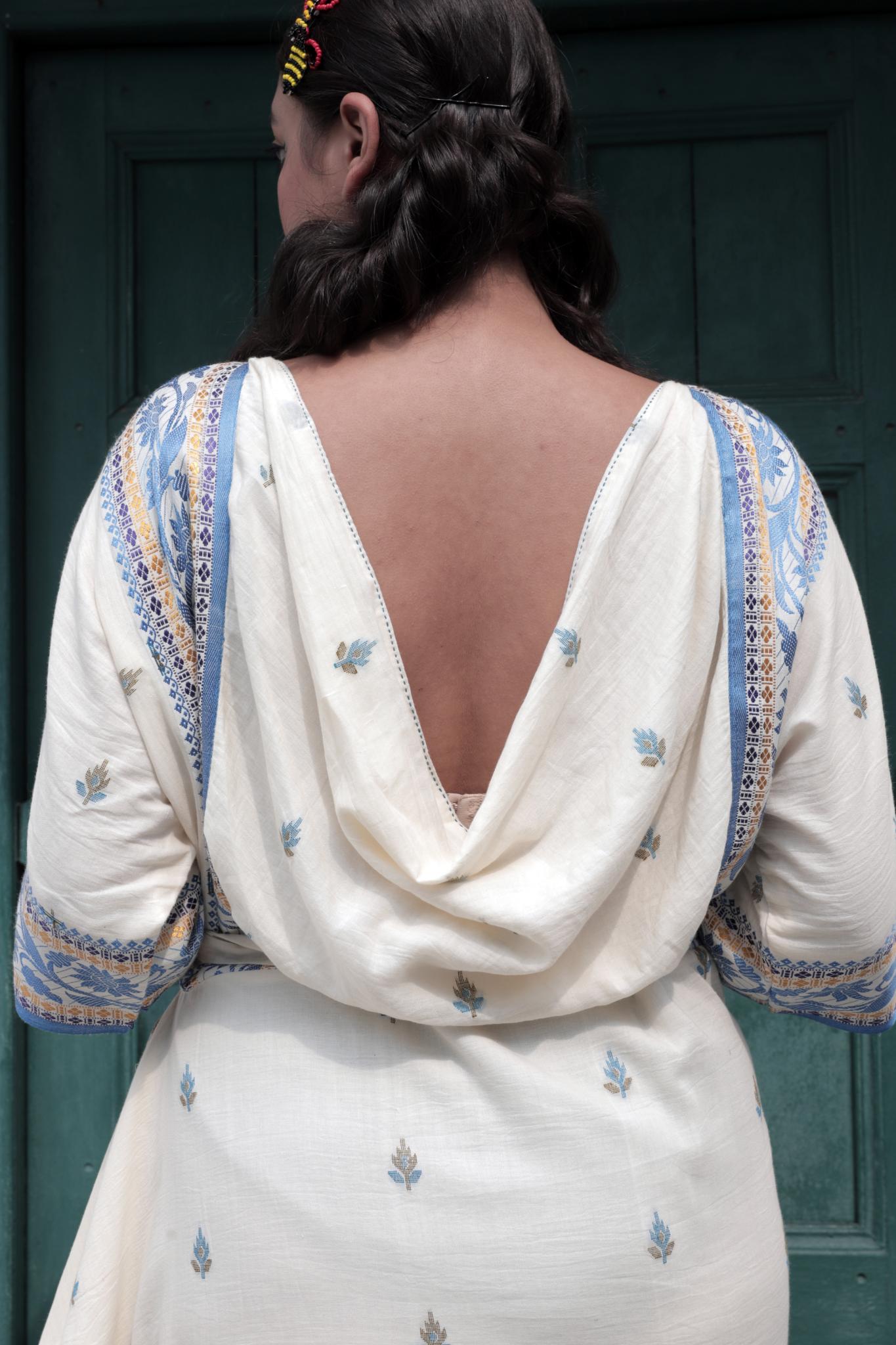 Aampata Naksha Back Cowl Dress - CiceroniDressesBhomra