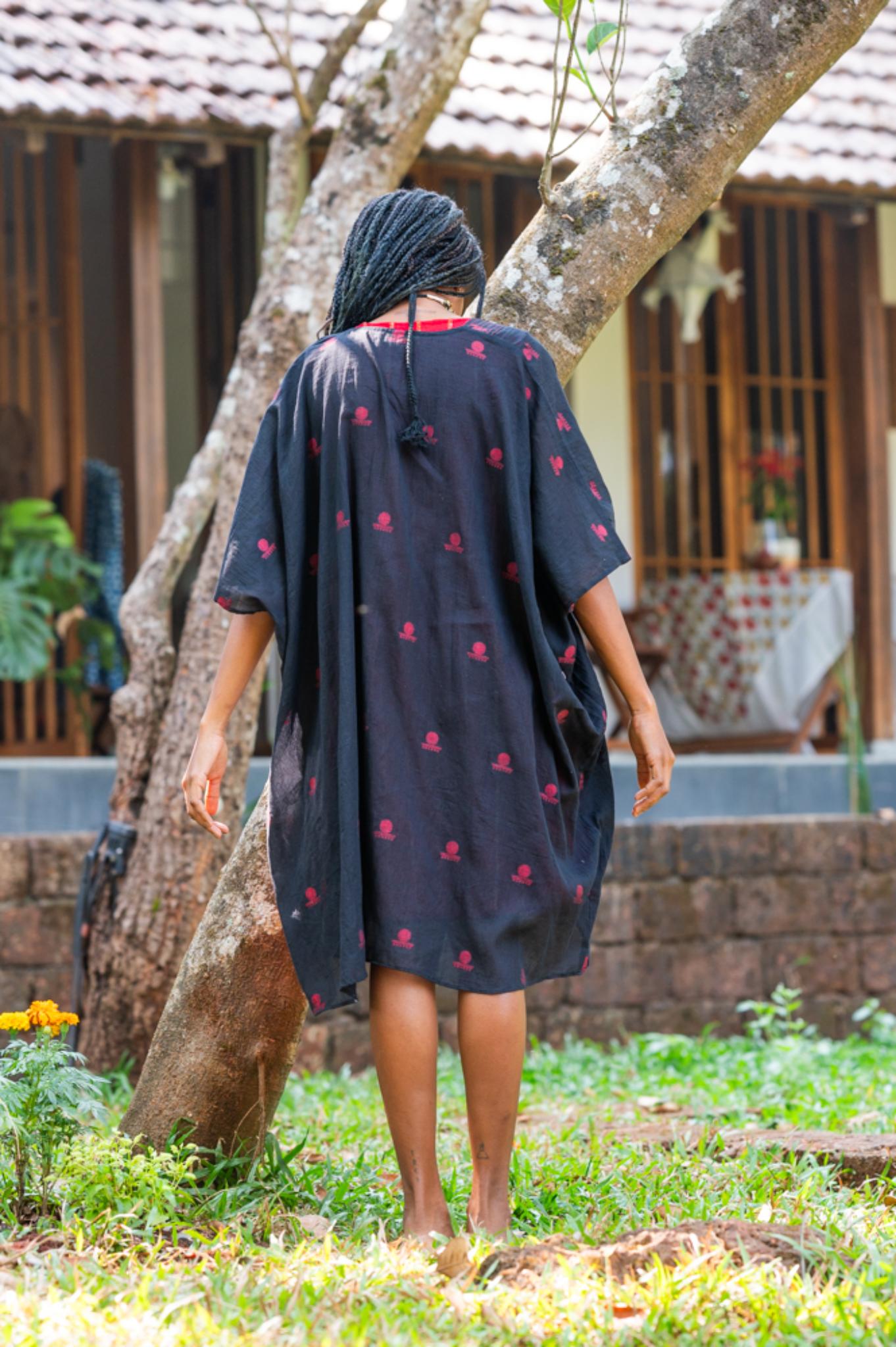 Aastey Black Jamdani Jacket - CiceroniJacketsPrathaa