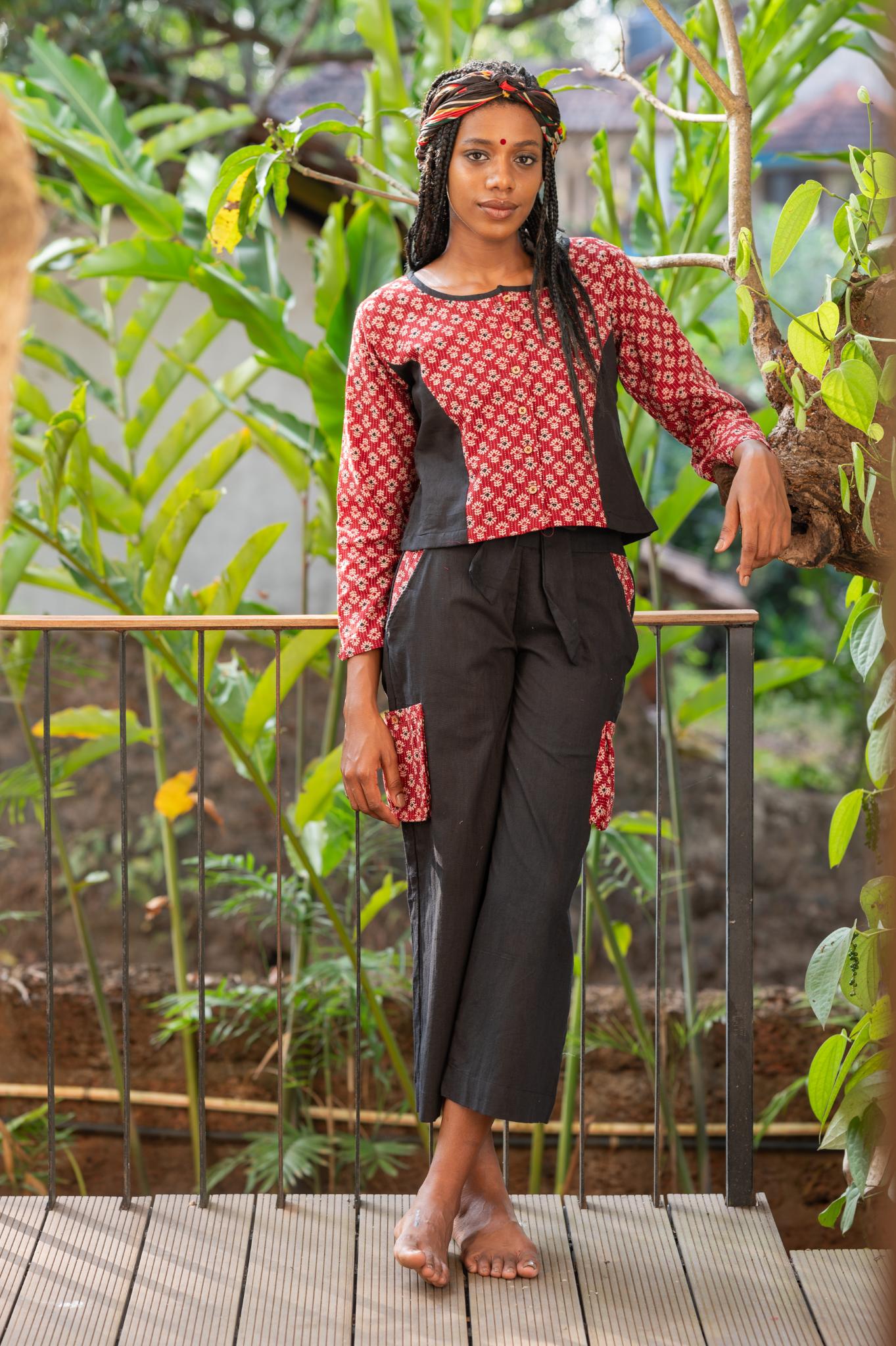 Aastey Crop Top with Pants - CiceroniCo-ord SetPrathaa