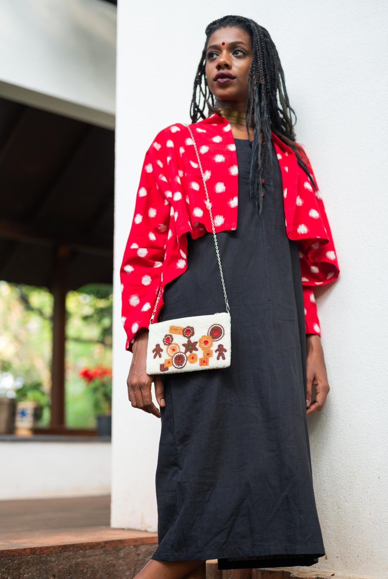 Aastey Dress with Ikat Jacket - CiceroniDressesPrathaa