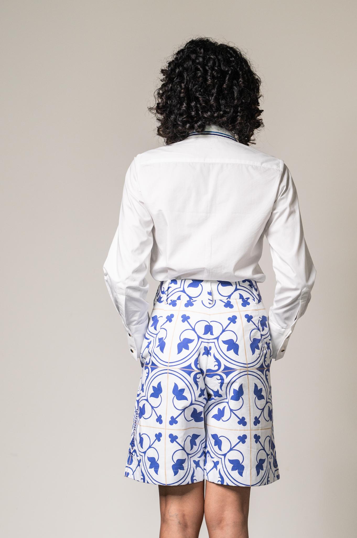 Accented Collar White Shirt - CiceroniShirtsPrachi Kamat