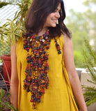 Ajrakh Chandelier Neckpiece - Seven Strings - CiceroniNeckpieceD I T I