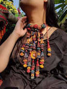 Ajrakh Chandelier Neckpiece - CiceroniNeckpieceD I T I