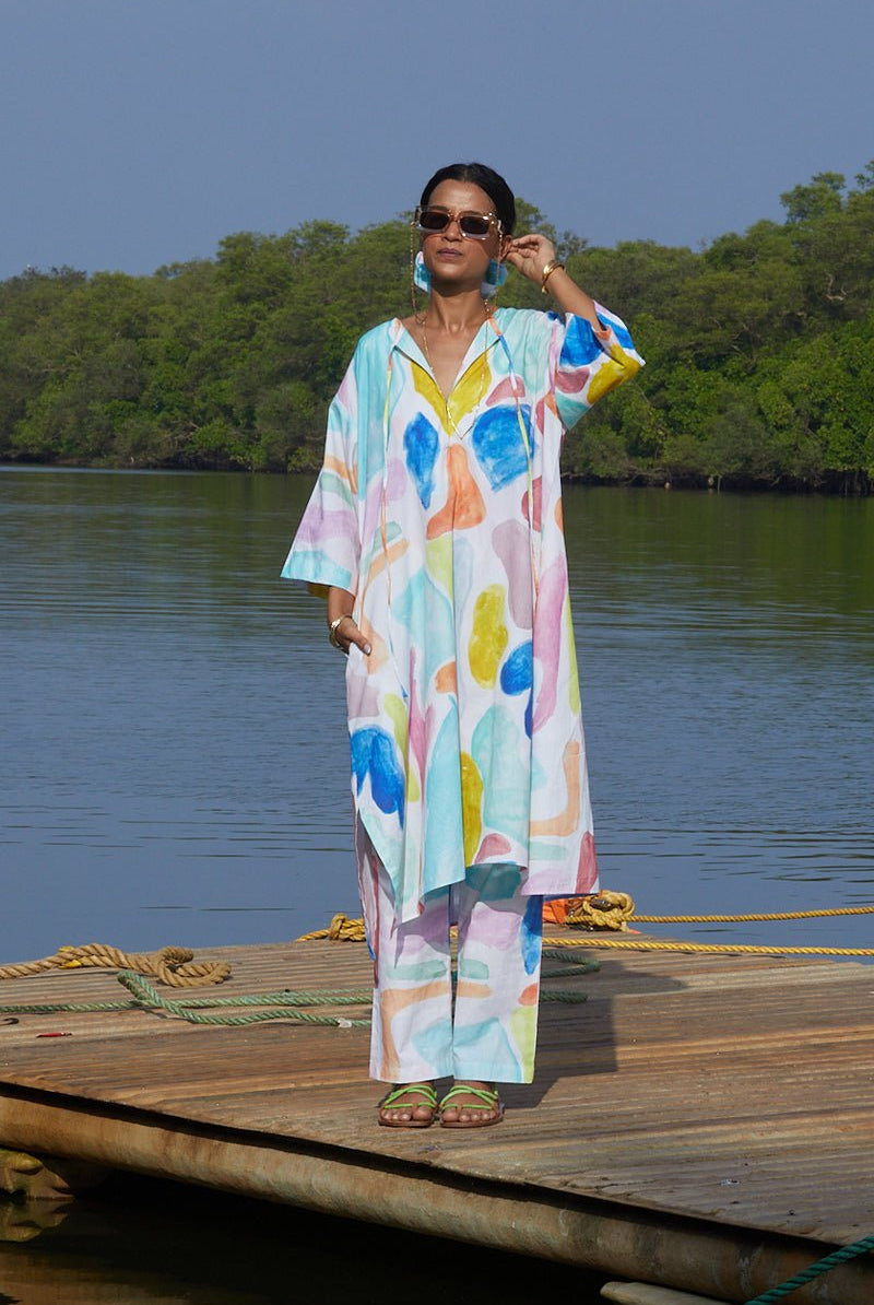 Alba Kaftaan In Multi Camo - CiceroniHappi Space