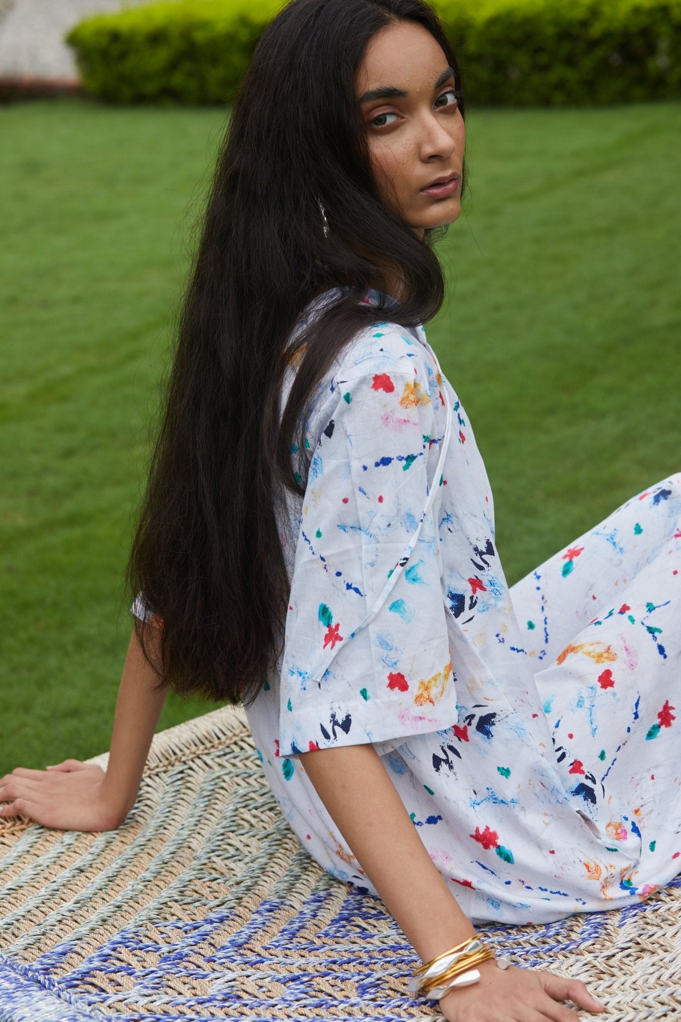 Alba Kaftan in Dainty Floral Print - CiceroniKaftan, DressHappi Space