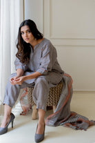 Ashes and Ambers Linen Kurta Set - CiceroniKurta SetSilai Studio